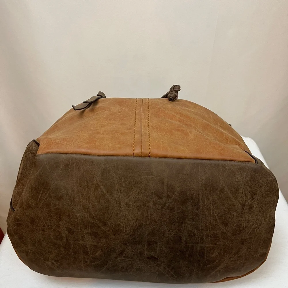 Large Brown Shoulder Bag with Shoulder Strap.